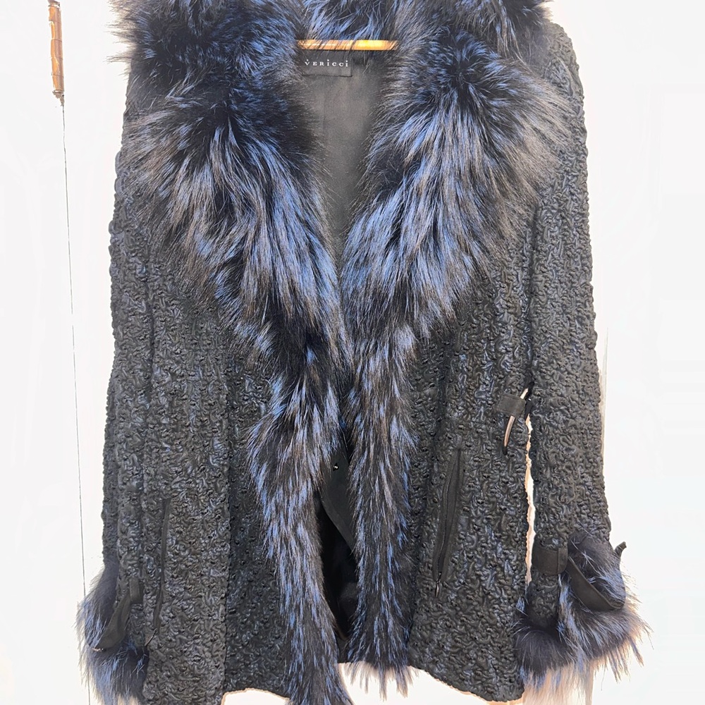 Luxurious Black Faux Fur Women's Coat